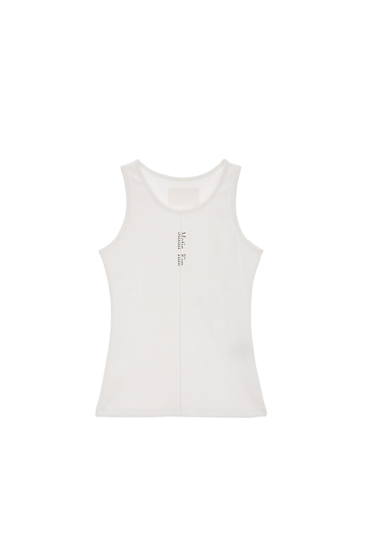 matinkim PINTUCK SLEEVELESS TOP IN WHITE