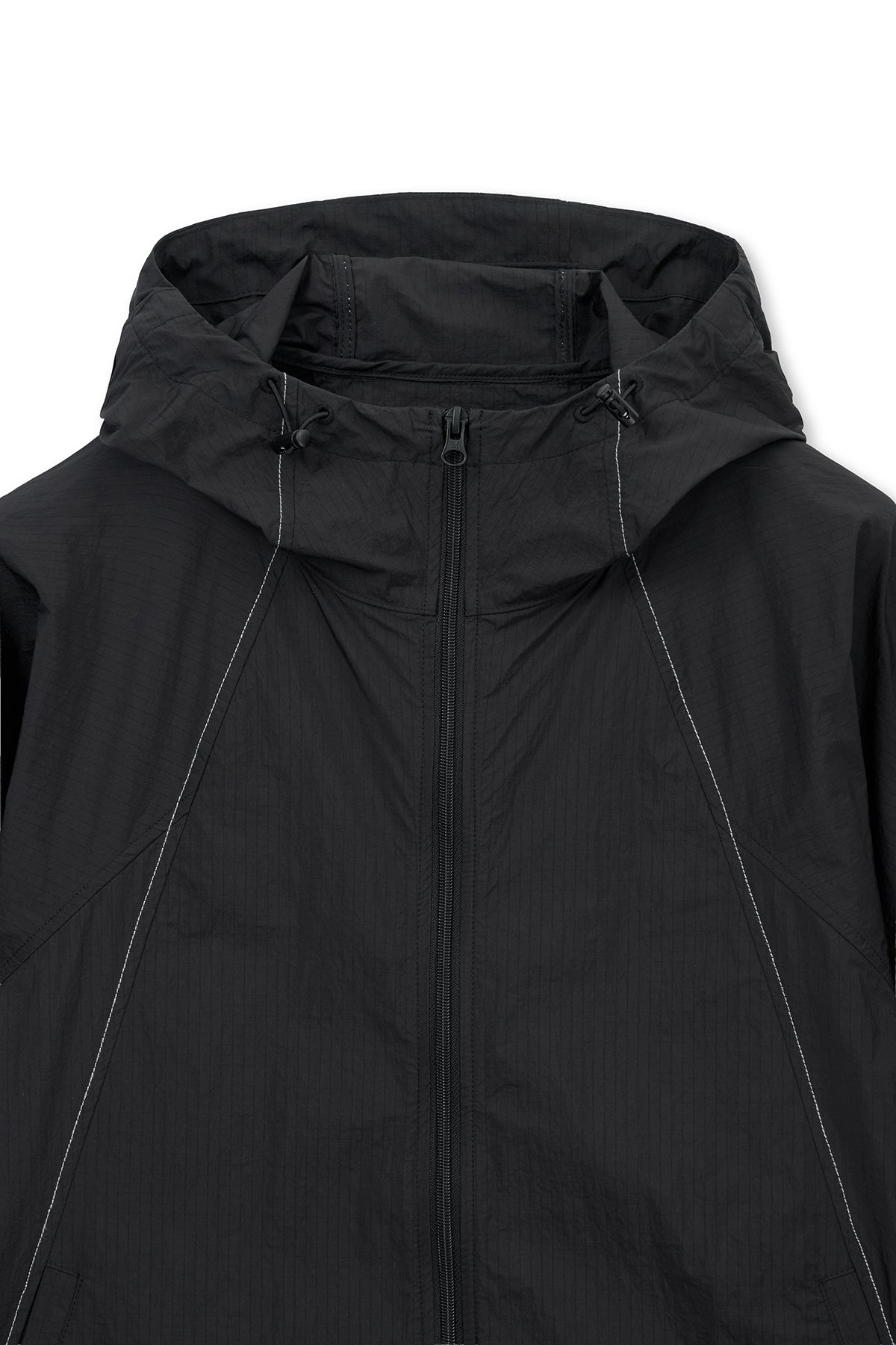 matinkim BACK LOGO HOODY WIND BREAKER IN BLACK
