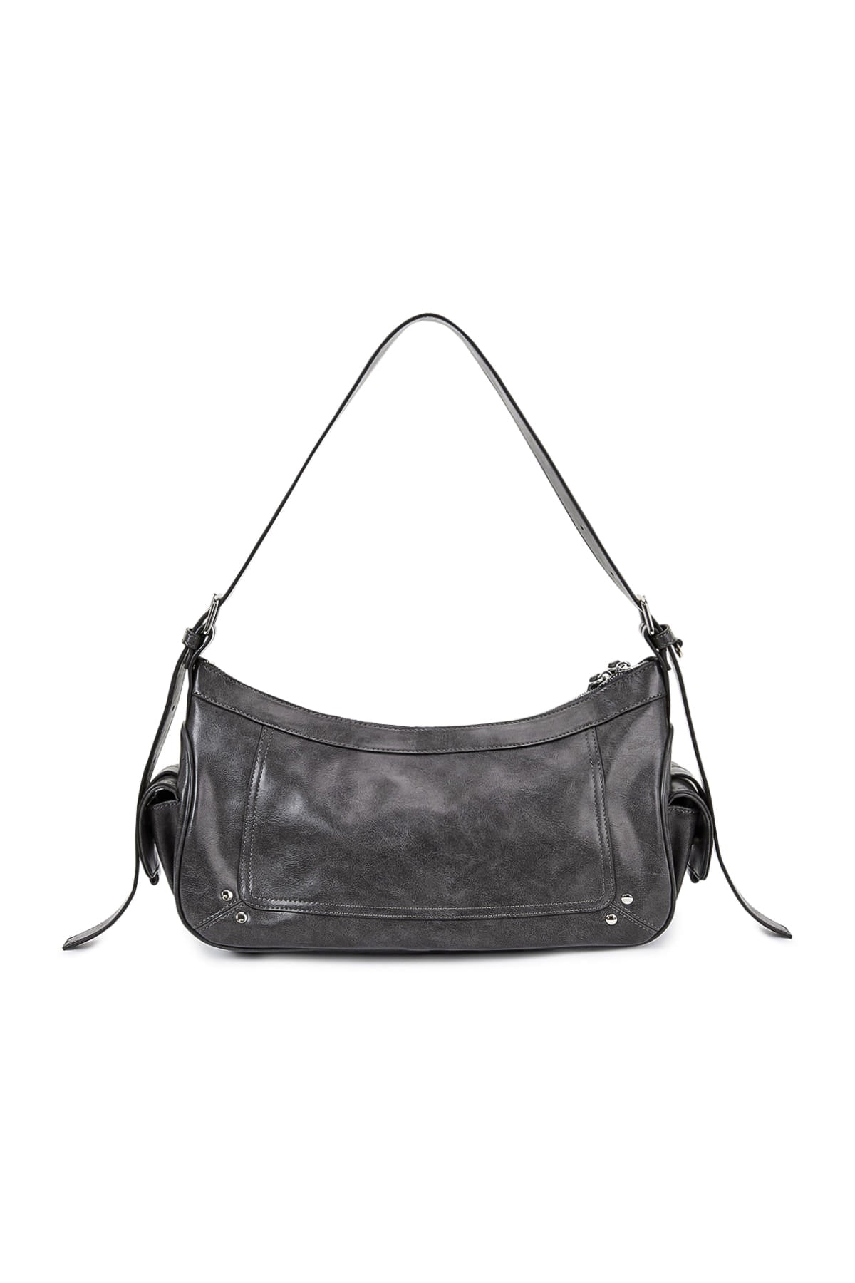 matinkim RIVET POINT QUAD SHOULDER BAG IN CHARCOAL