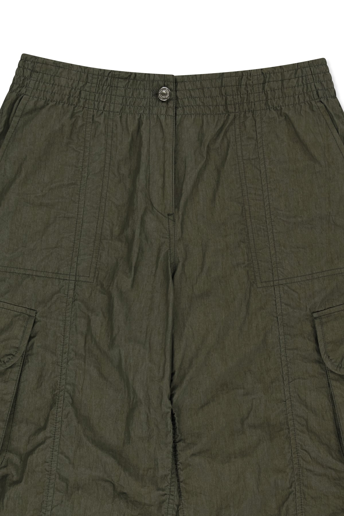matinkim CRINKLE CAPRI PANTS IN KHAKI