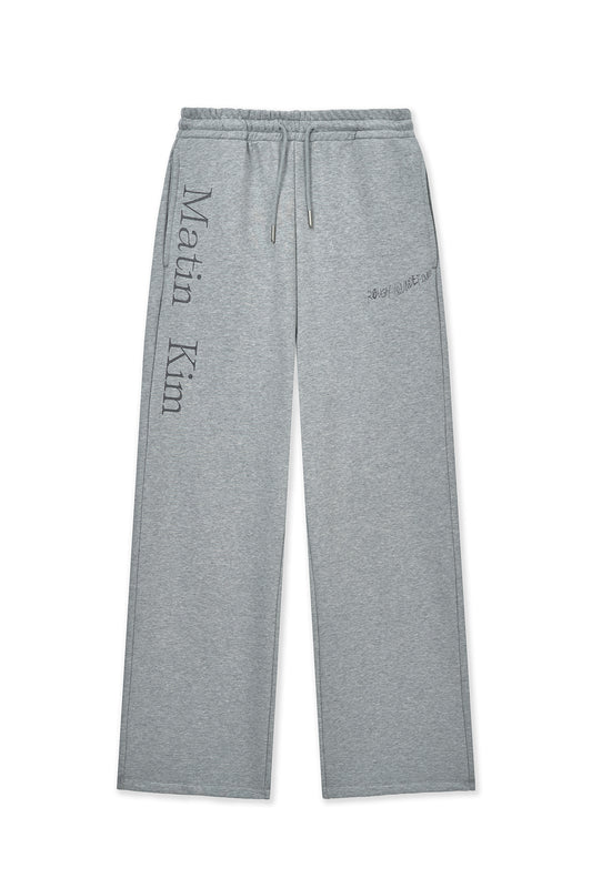 matinkim ESSENTIAL LOGO SWEATPANTS IN GREY