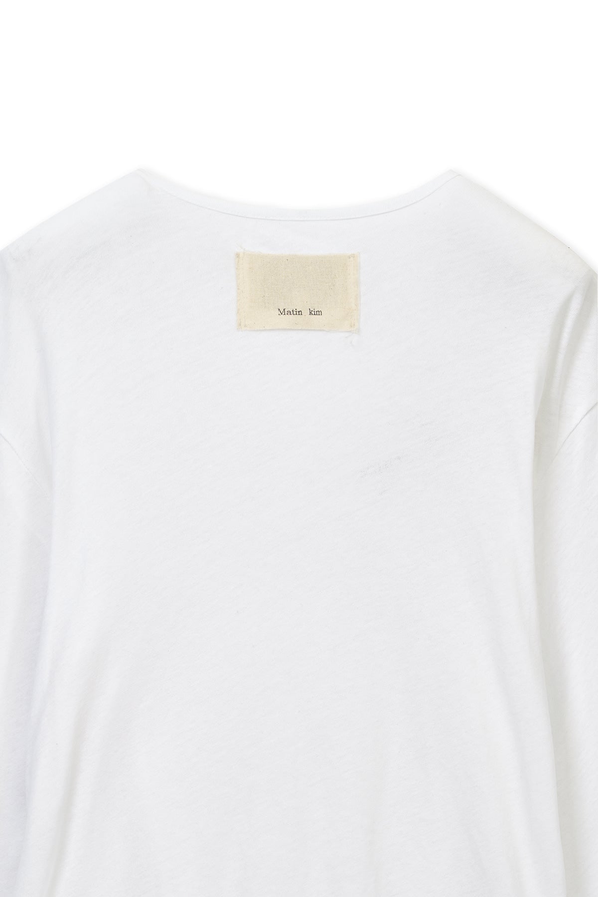 matinkim TIED DRAPERY TOP IN WHITE