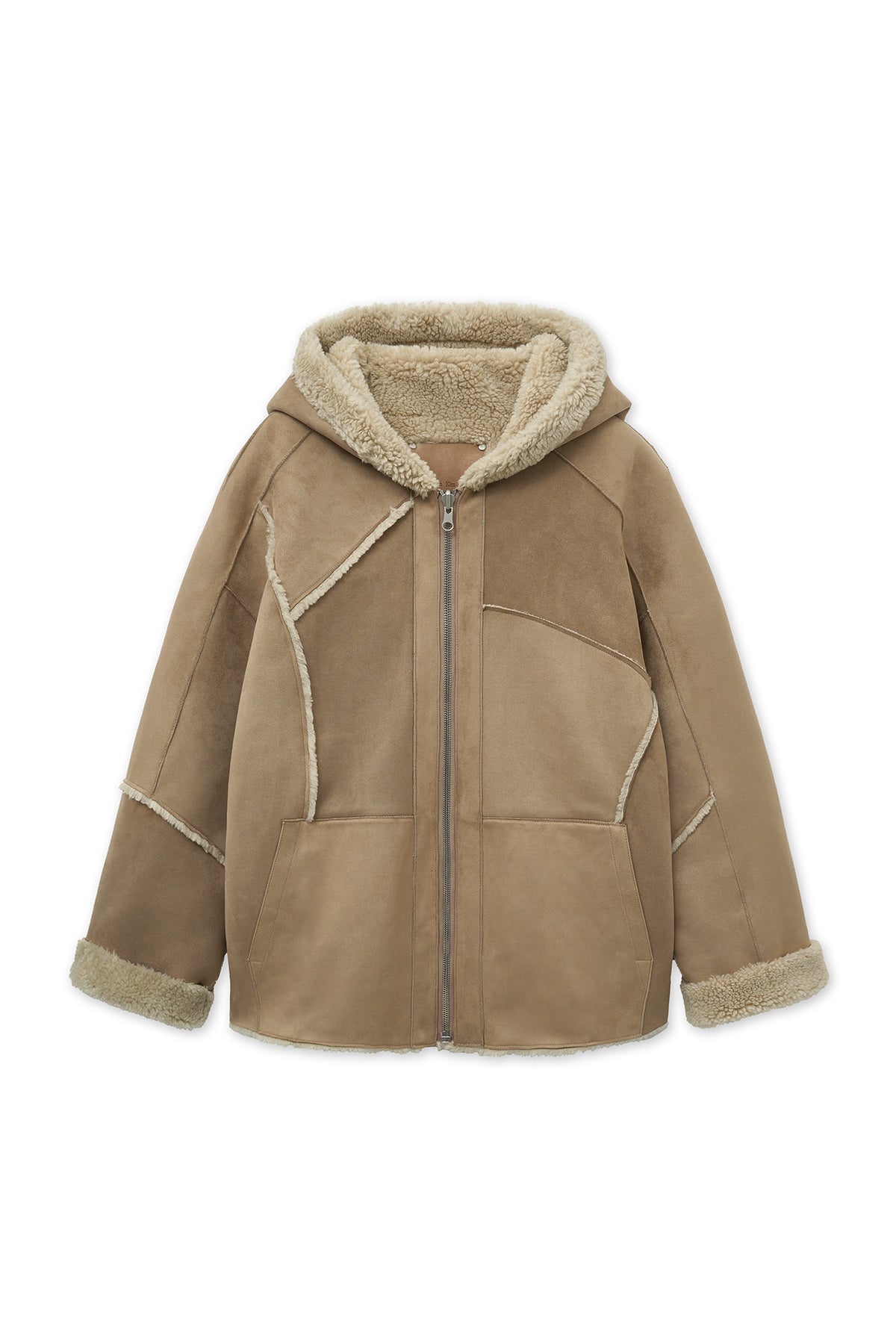 matinkim REVERSIBLE HOODY MUSTANG IN BEIGE