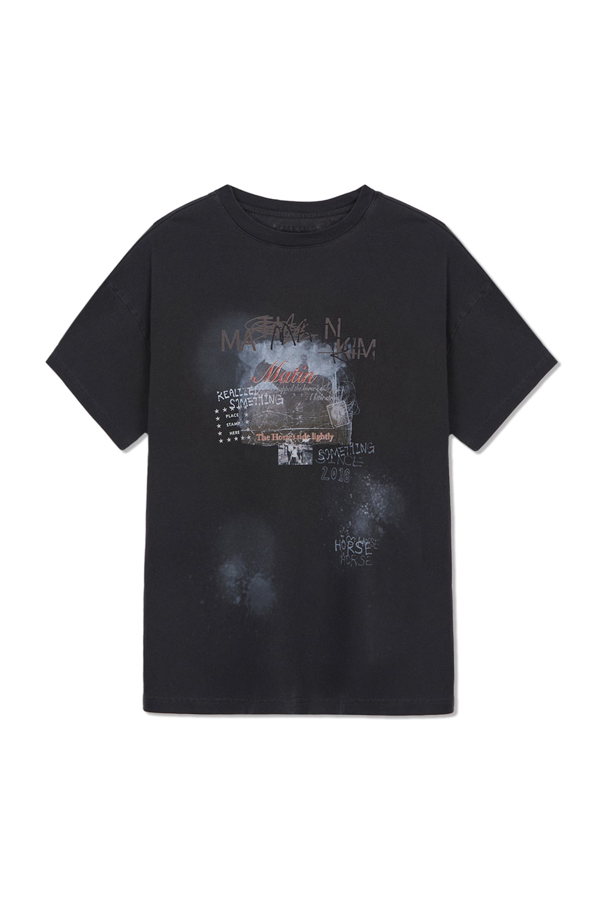 matinkim MATIN LNY 26 PIGMENT LOGO TOP IN CHARCOAL