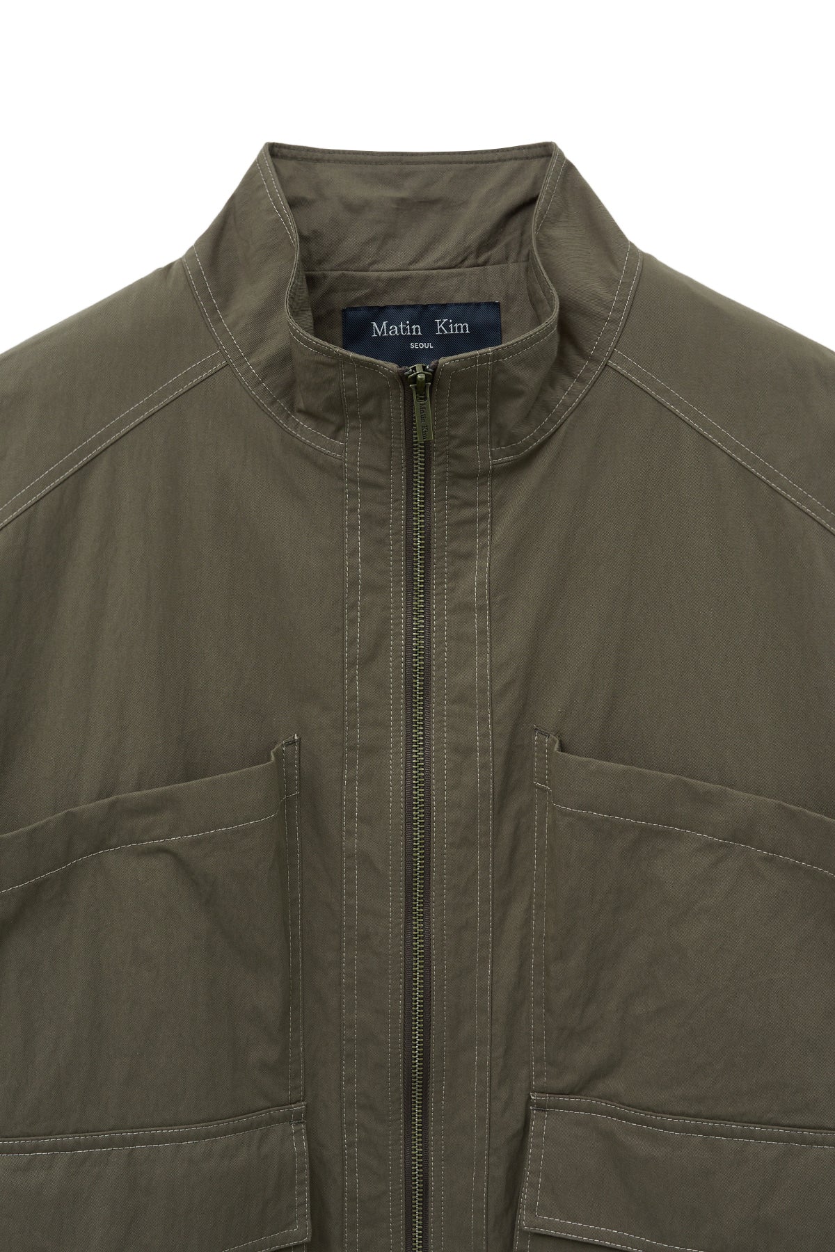 matinkim UTILITY BOMBER JUMPER FOR MEN IN KHAKI BROWN