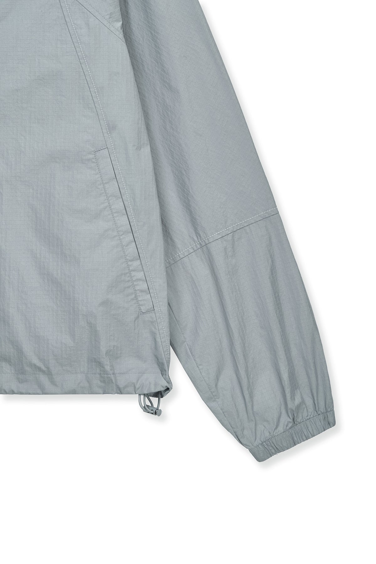 matinkim BACK LOGO HOODY WIND BREAKER IN LIGHT GREY