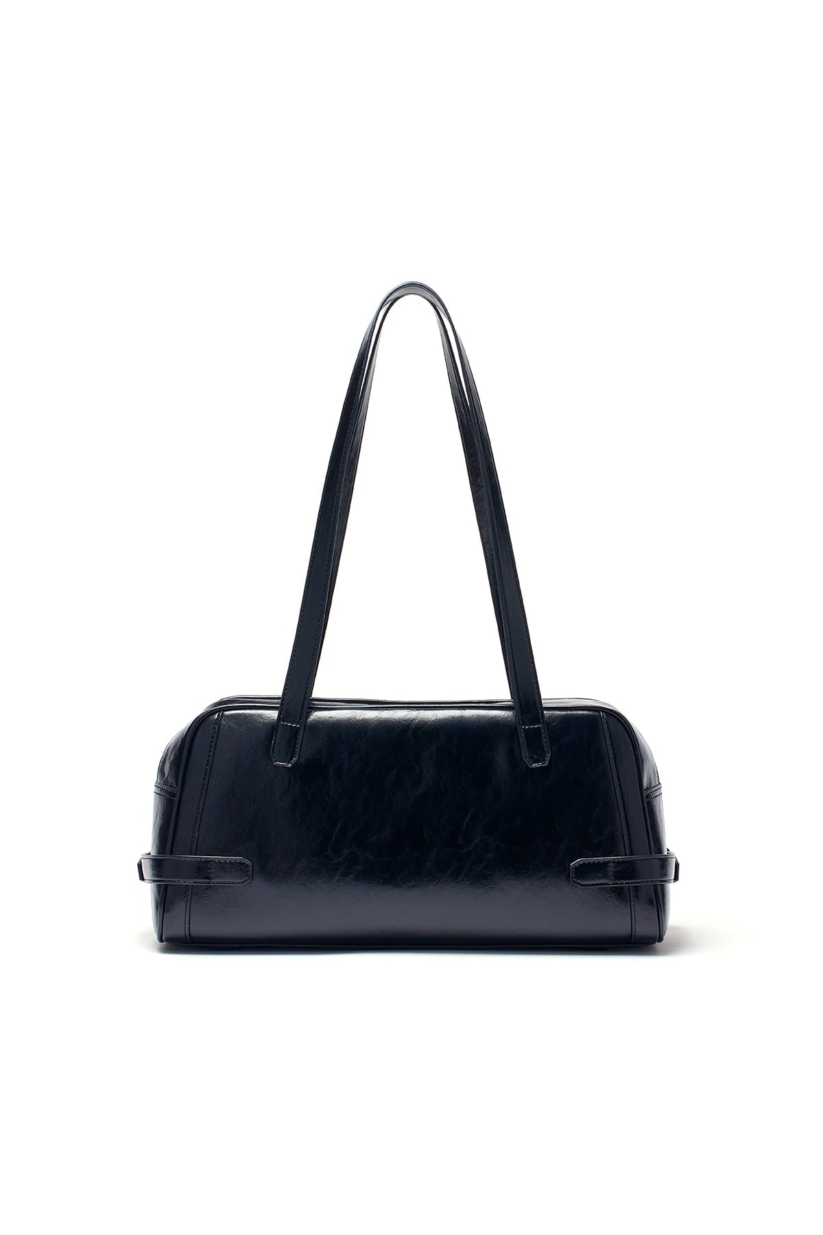 matinkim BIKER DETAIL MEDIUM SHOULDER BAG IN BLACK