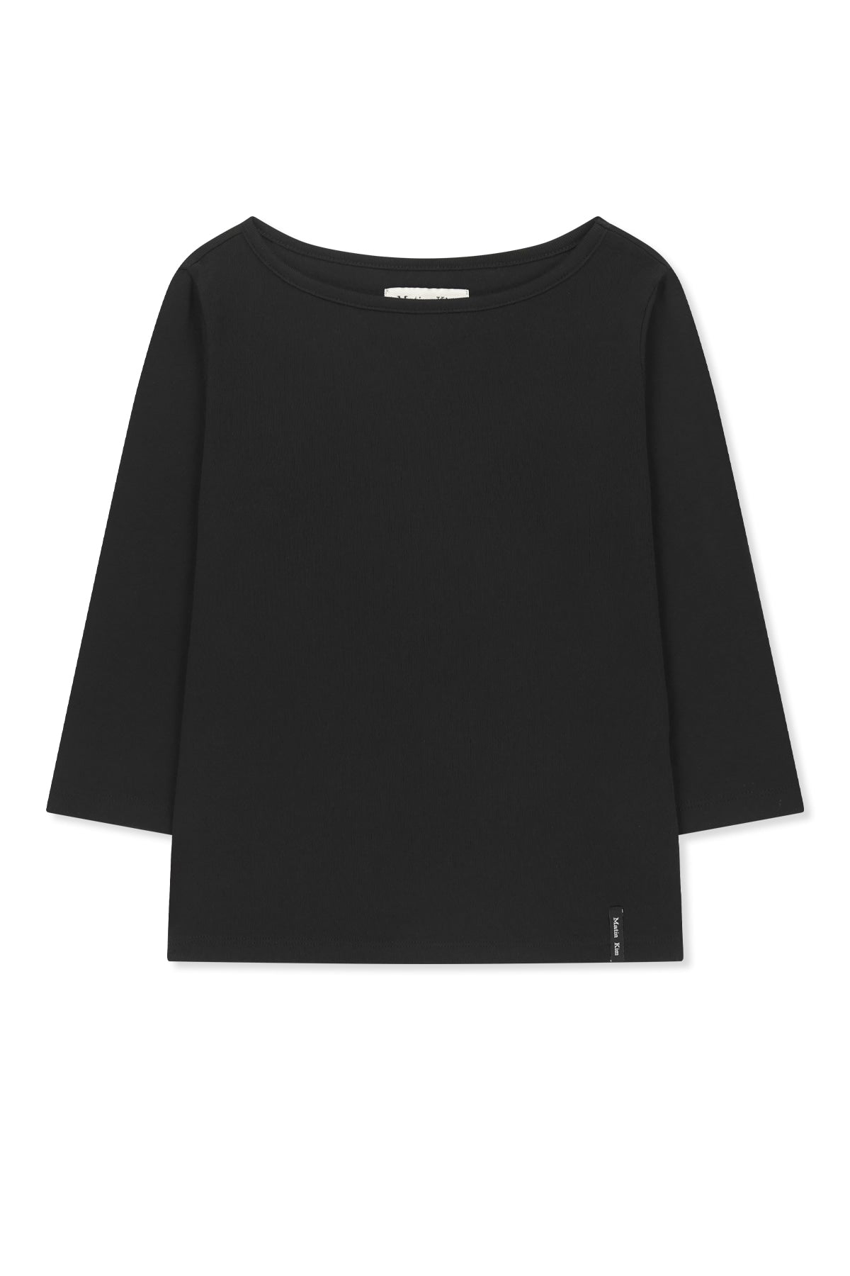 matinkim 3/4 SLEEVE TOP & TANK LAYERED SET IN BLACK