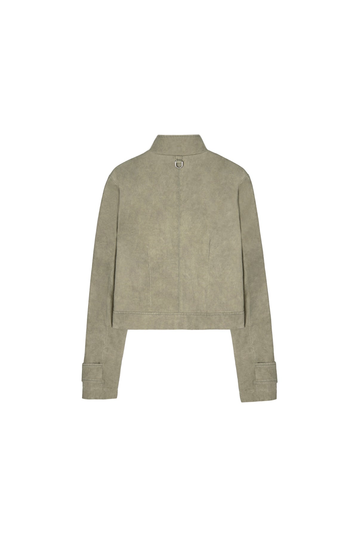matinkim WASHED SLIM BIKER JUMPER IN LIGHT KHAKI