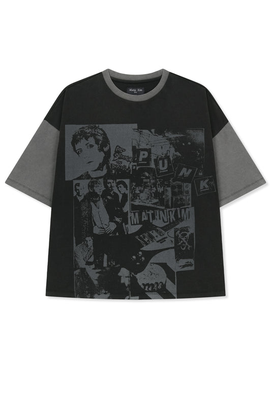 matinkim MATIN PUNK GRAFFITI TOP FOR MEN IN BLACK
