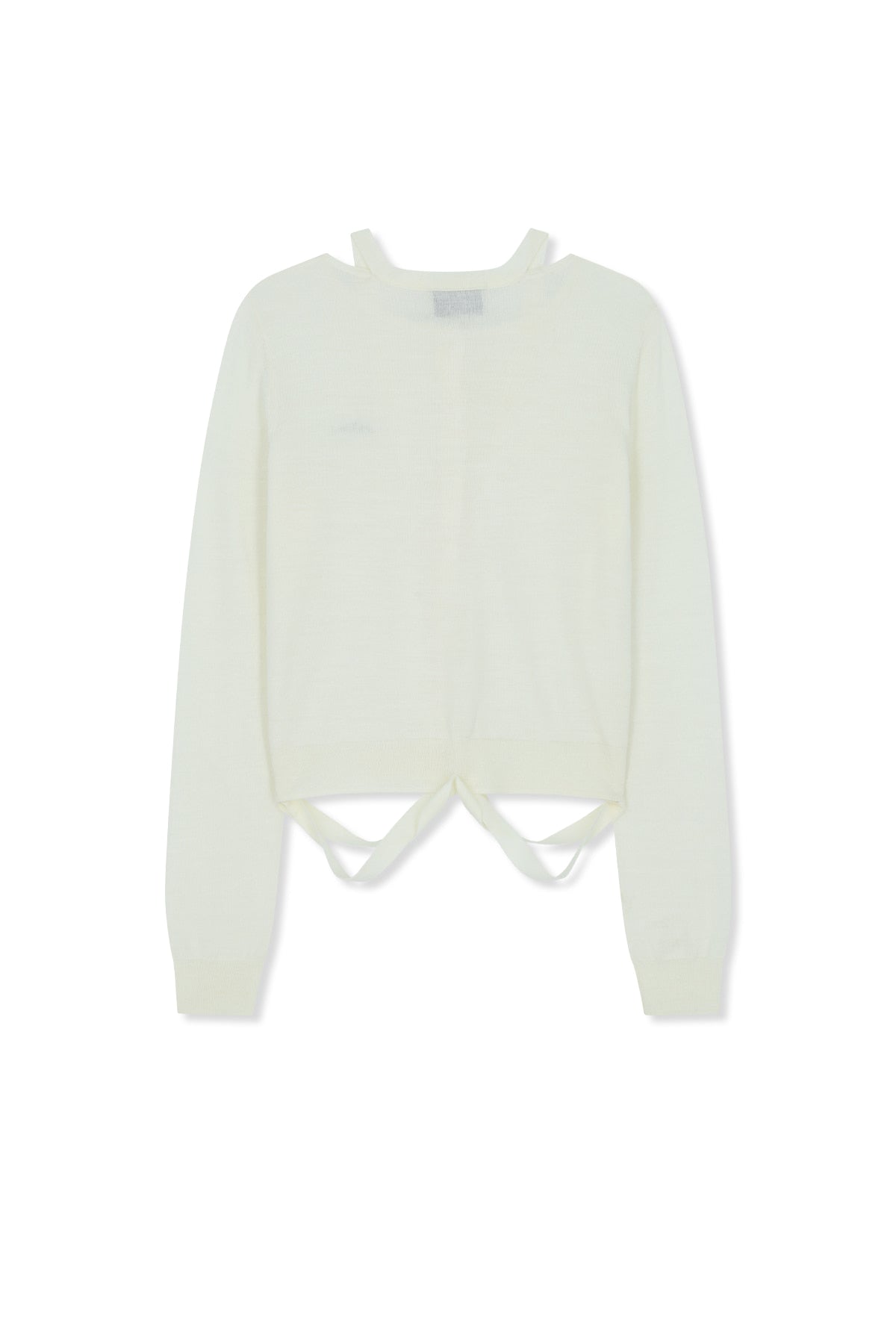 matinkim STRING DETAIL KNIT CARDIGAN IN CREAM