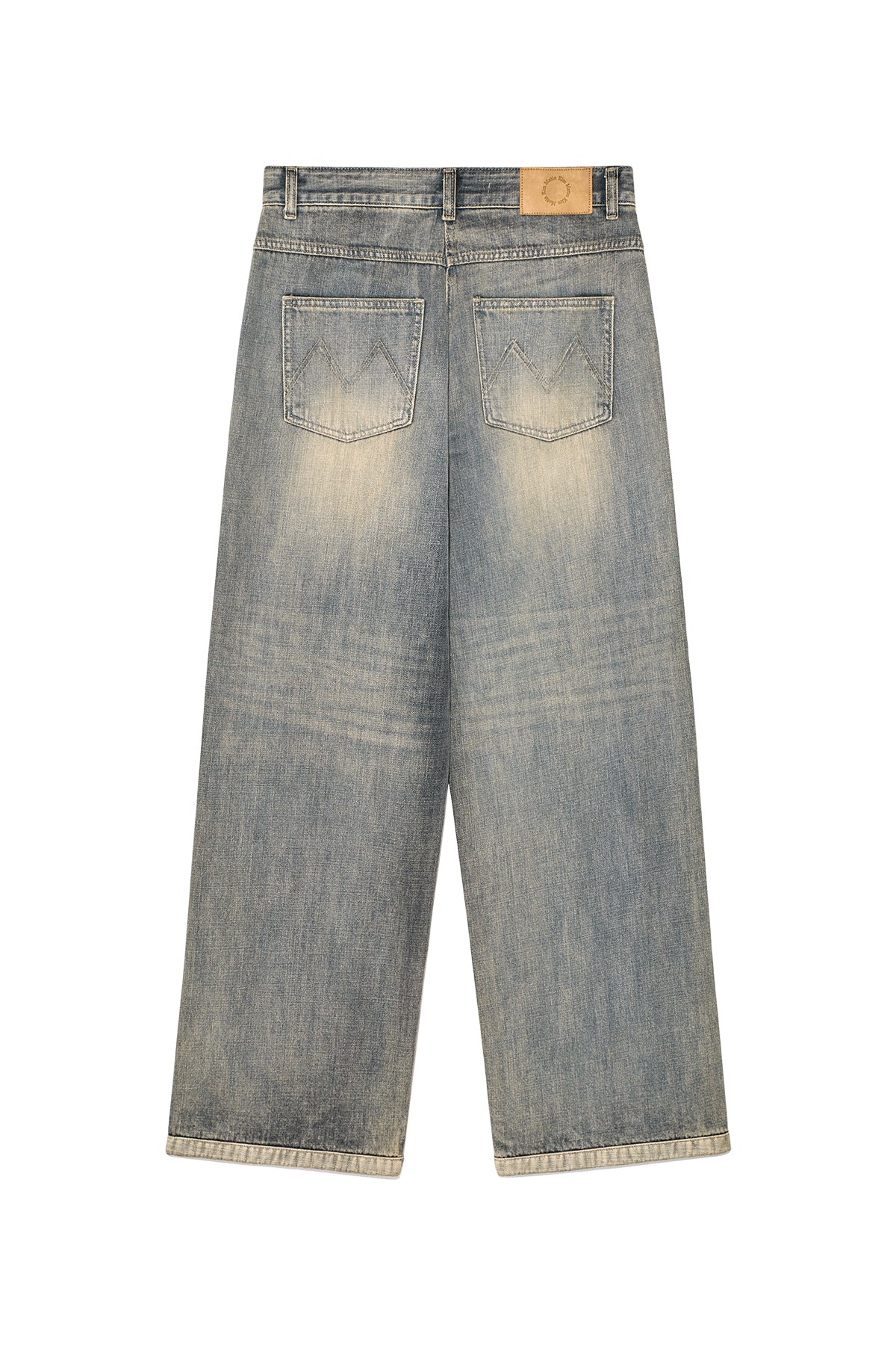 matinkim OUT POCKET WASHED DENIM PANTS IN SMOKE BLUE