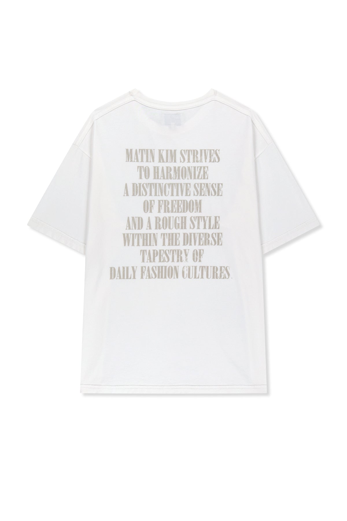 matinkim VINTAGE LETTERING GRAFFITI TOP IN WHITE