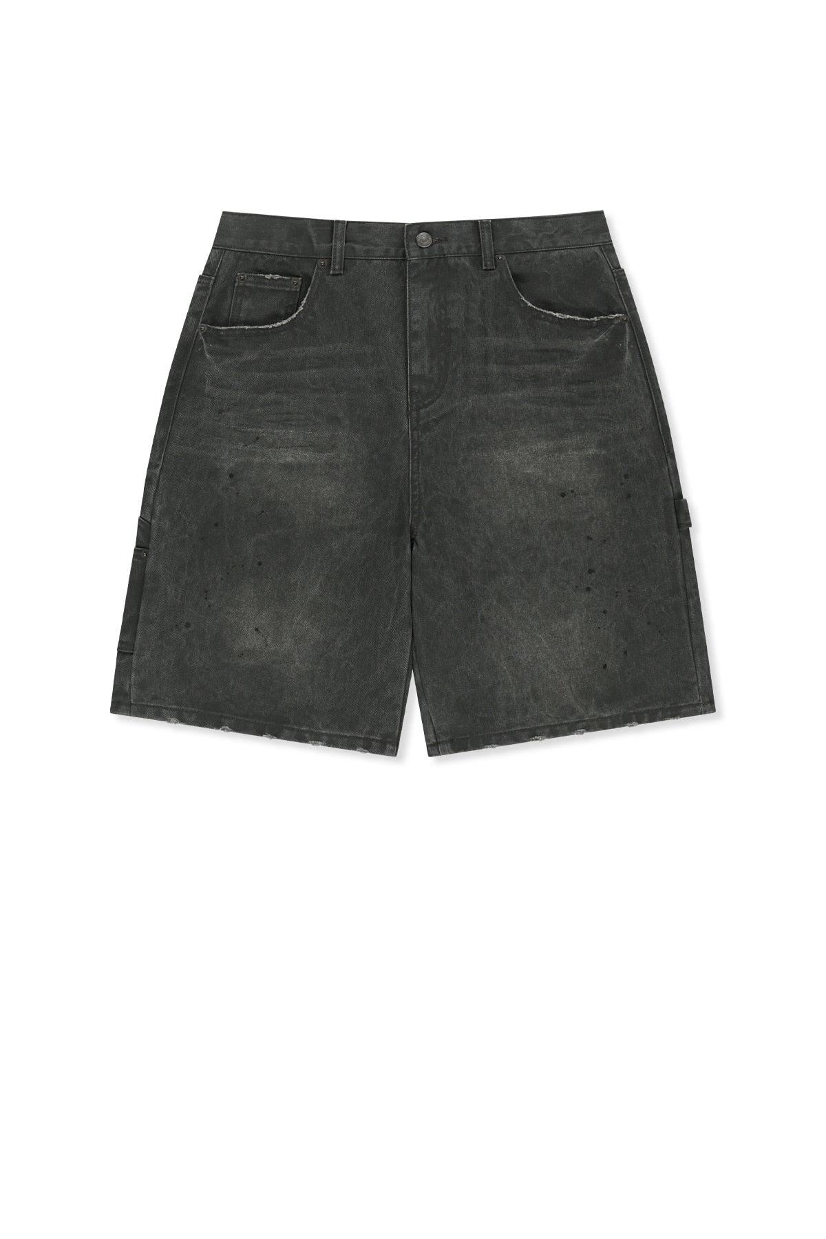 matinkim CARPENTER BERMUDA DENIM PANTS IN CHARCOAL
