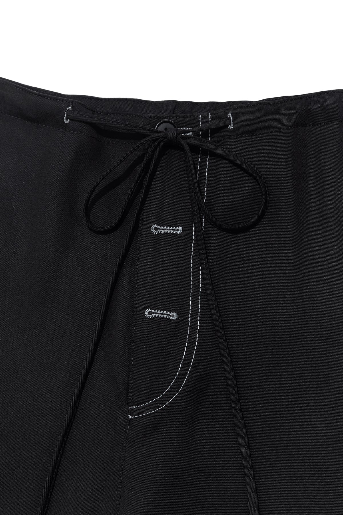 matinkim BUTTON POINT STRING WIDE PANTS IN BLACK