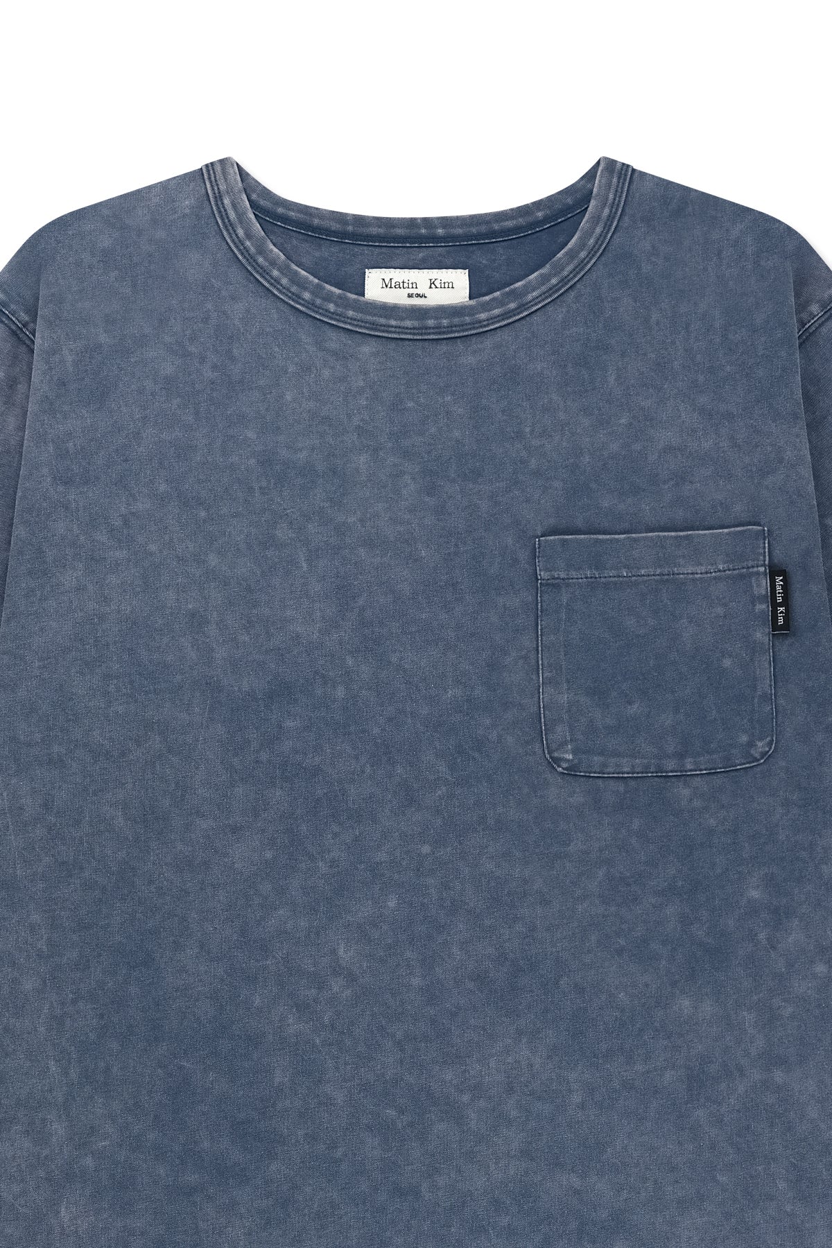 matinkim VINTAGE WASHED POCKET TOP FOR MEN IN SMOKE BLUE