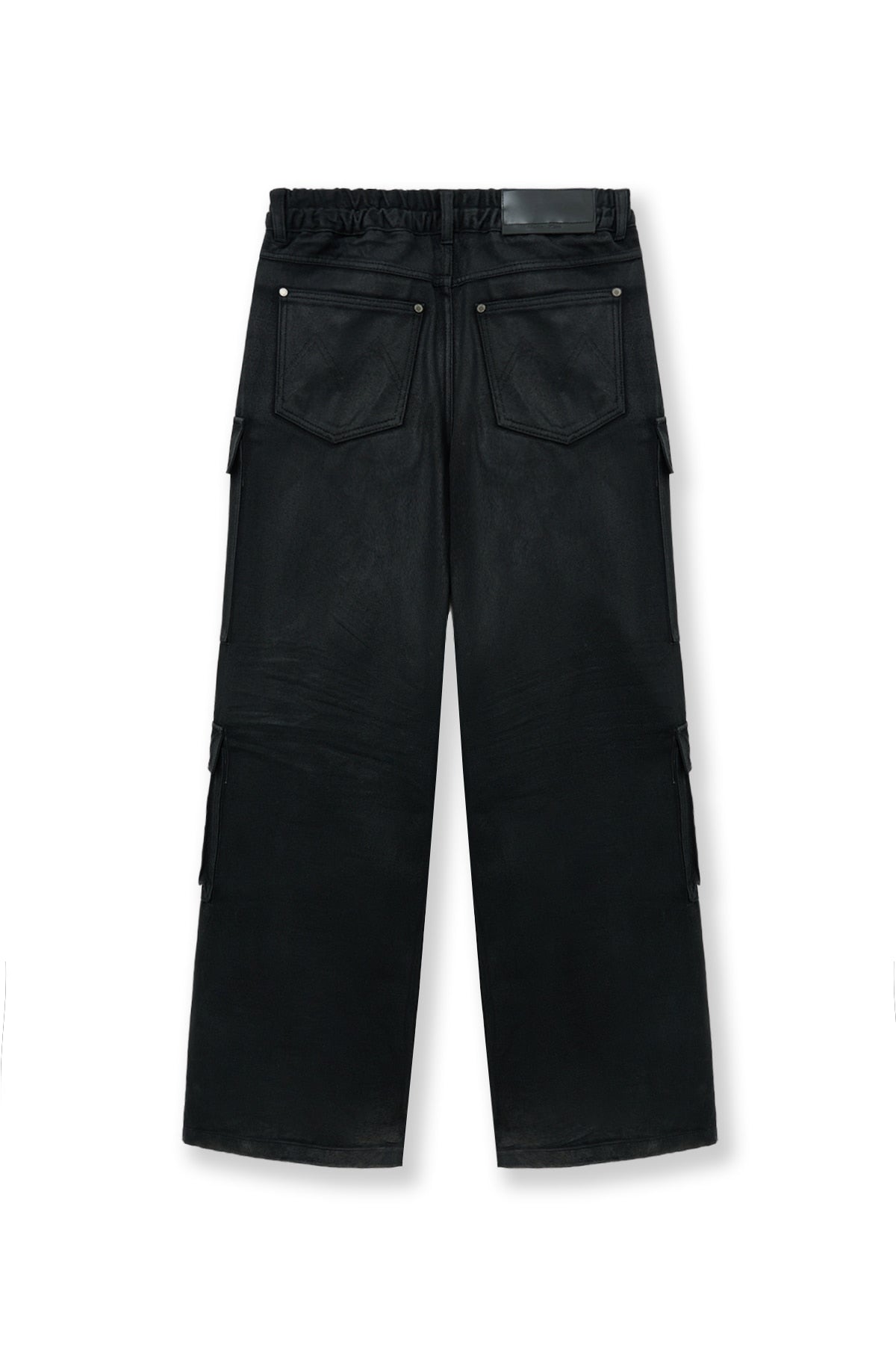matinkim COATING CARGO DENIM PANTS IN BLACK