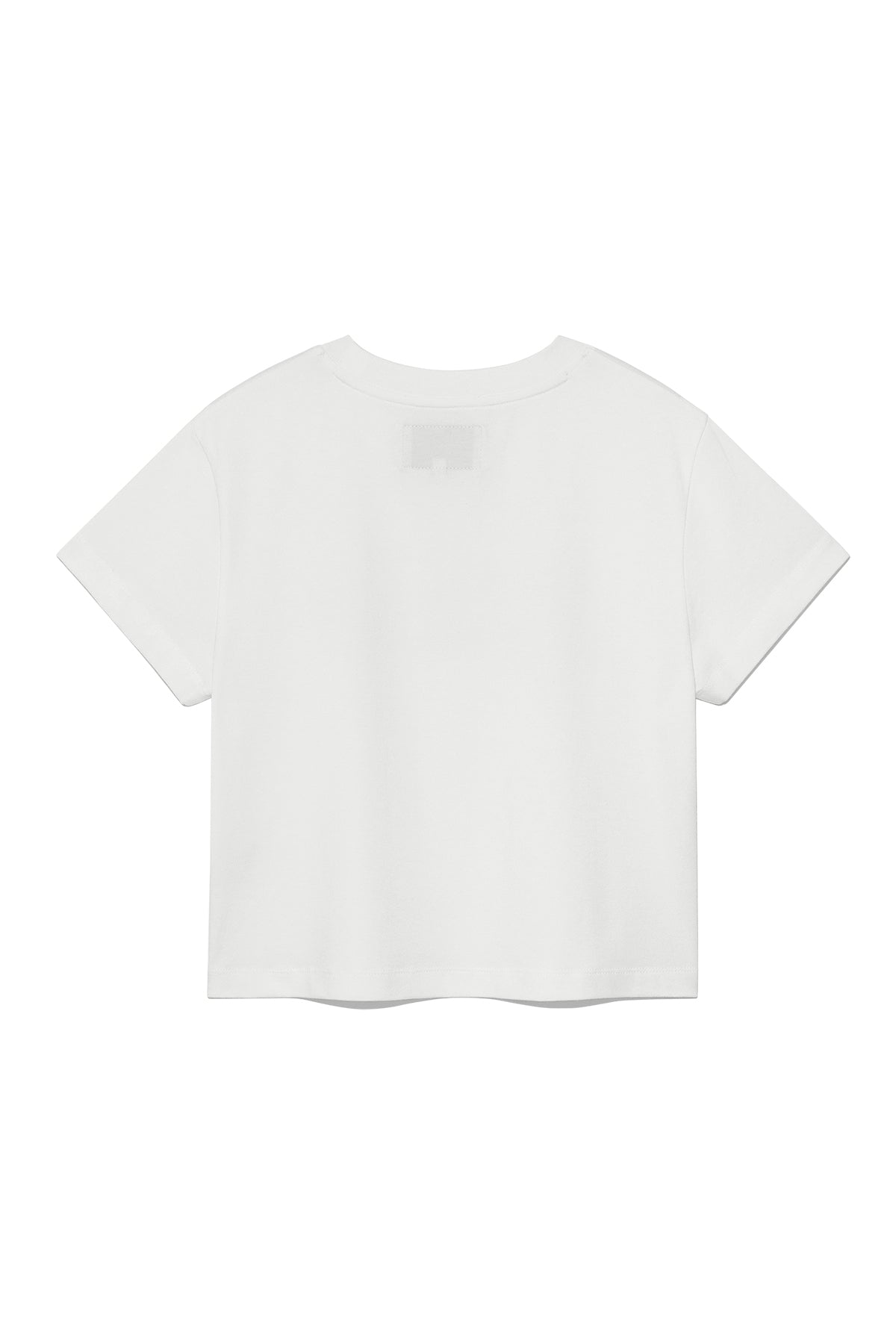 matinkim PATTERN ARTWORK LOGO CROP TOP IN WHITE