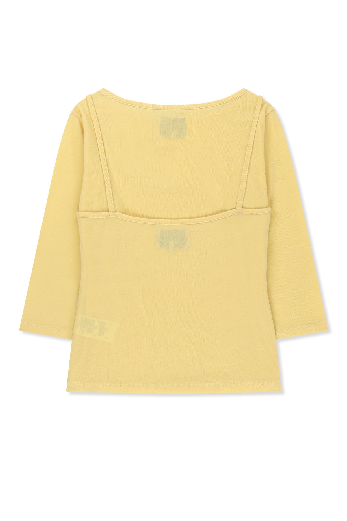 matinkim 3/4 SLEEVE TOP & TANK LAYERED SET IN YELLOW
