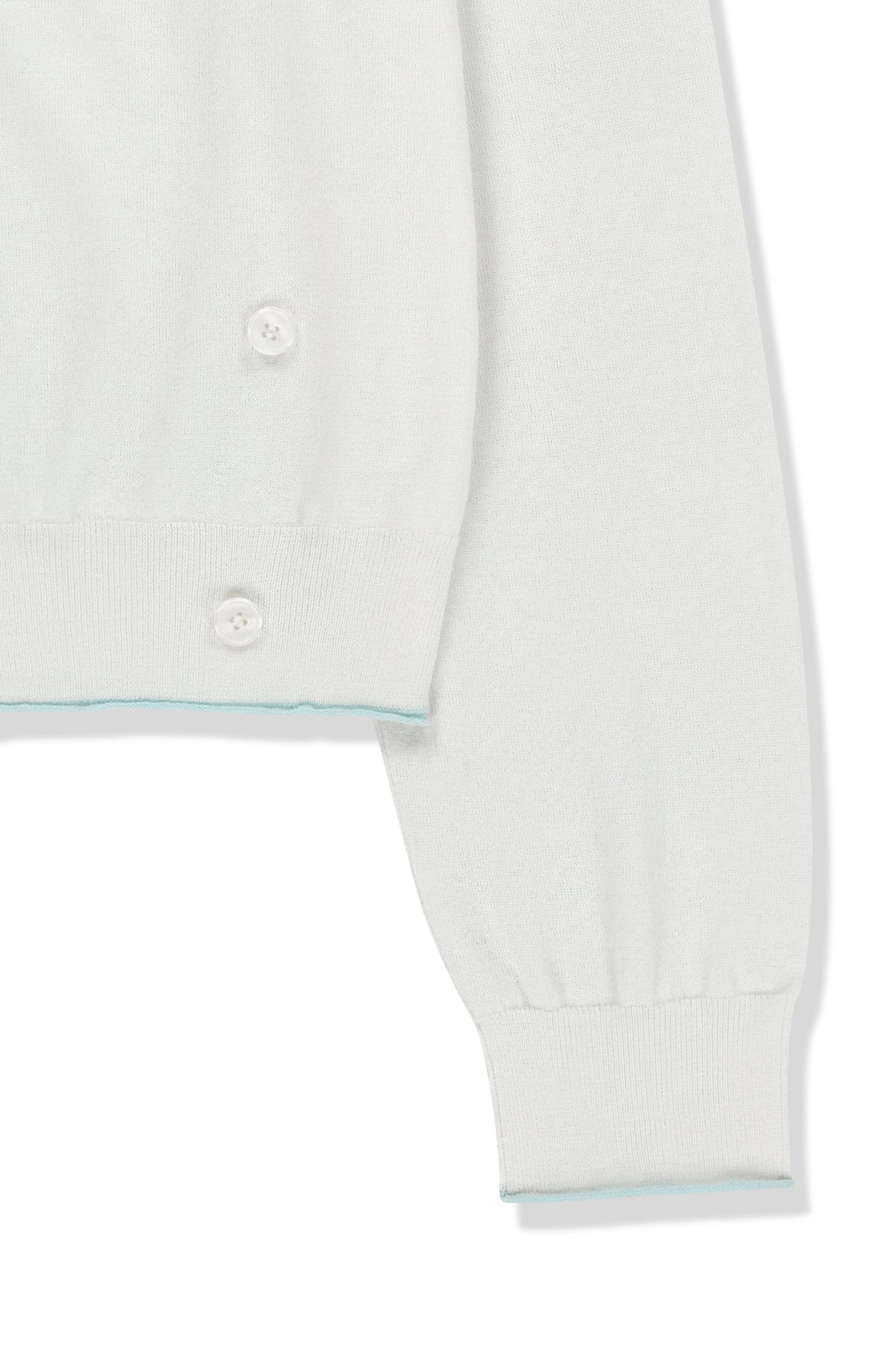 matinkim BACK LOGO SHEER CARDIGAN FOR WOMEN IN WHITE