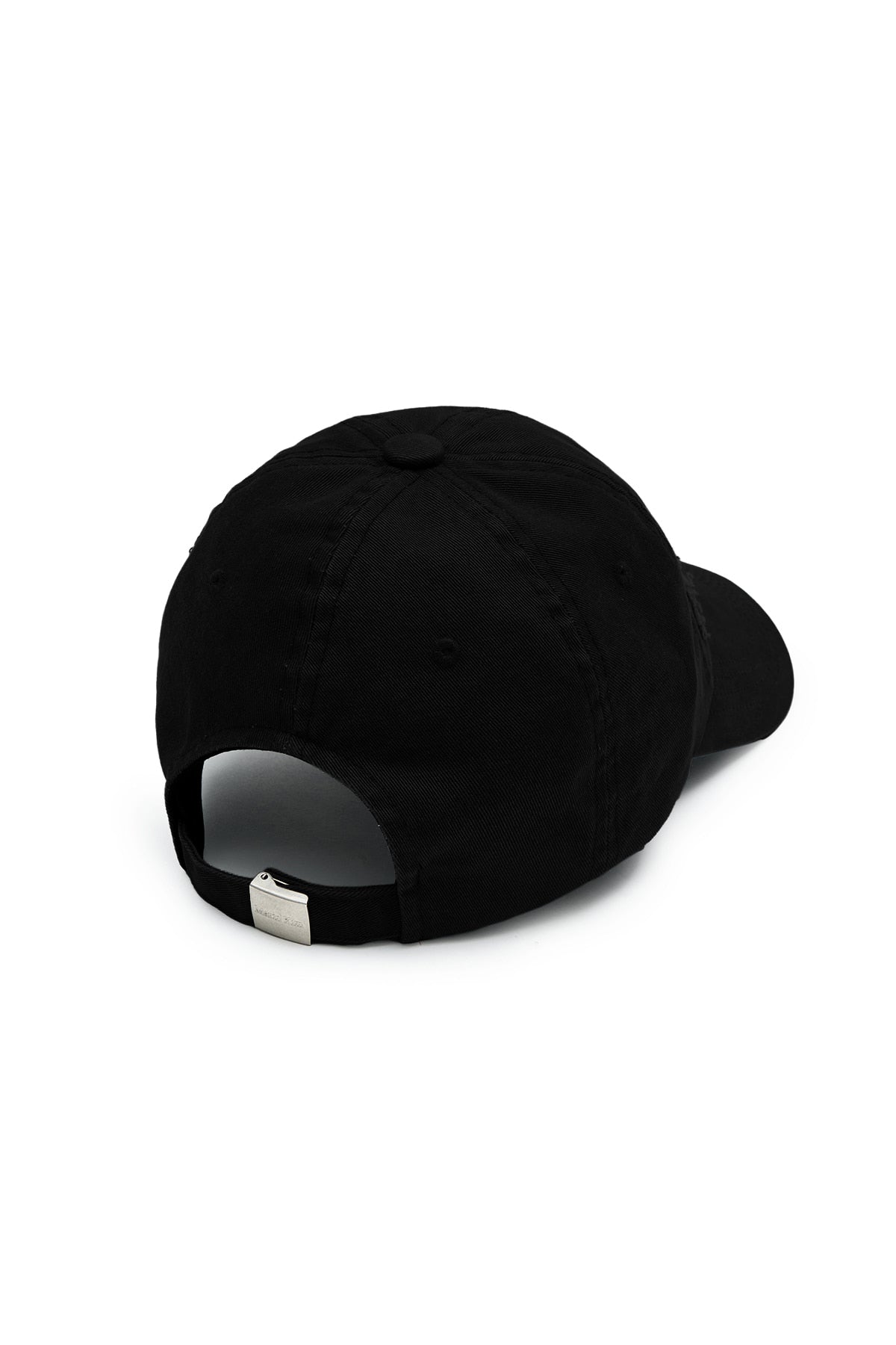 matinkim ROUGH CUT APPLIQUE BALL CAP IN BLACK