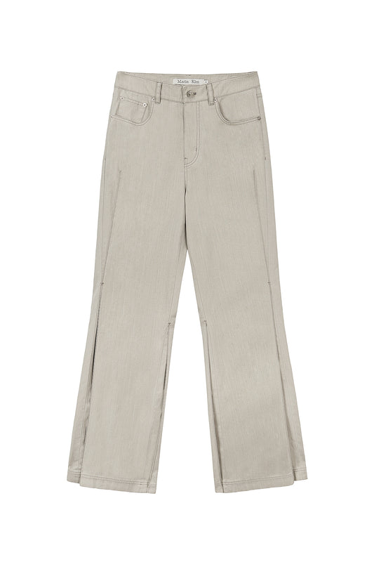 matinkim SIDE PINTUCK POINT PANTS IN BEIGE