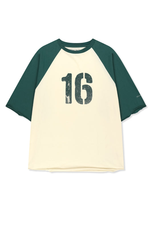 matinkim RAW EDGE RAGLAN TOP IN CREAM