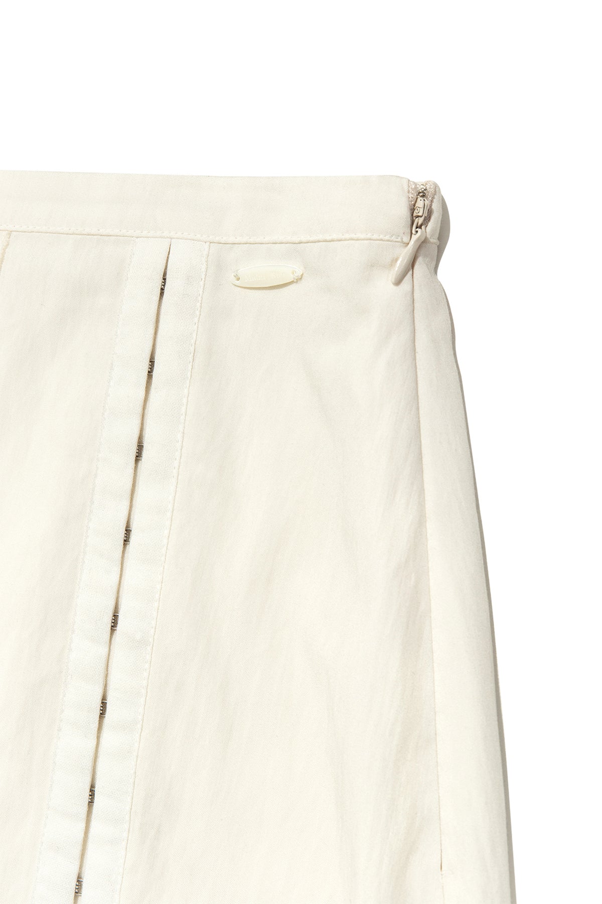 matinkim HOOK AND EYE STRING LONG SKIRT IN IVORY