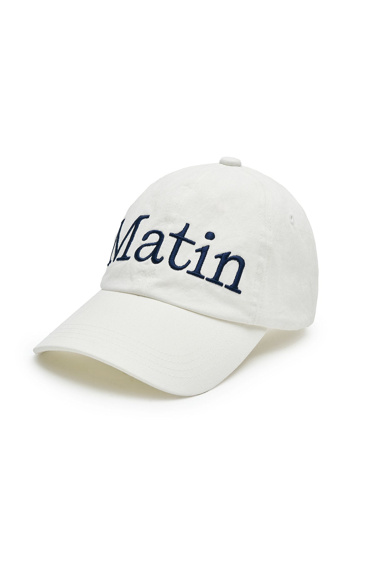 matinkim MATIN LOGO STITCH BALL CAP IN WHITE