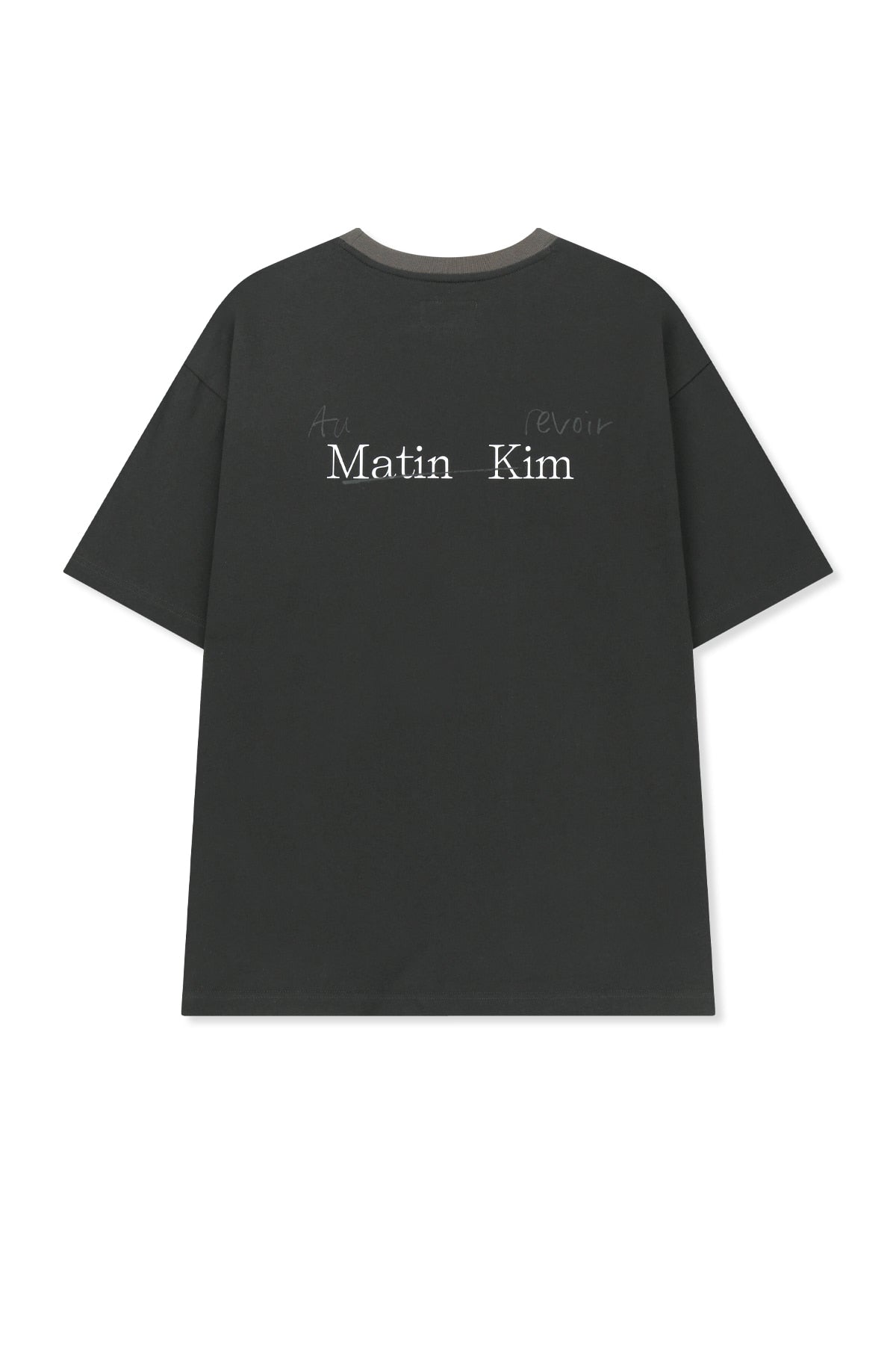 matinkim TONAL RIB BACK LOGO TOP FOR MEN IN BLACK