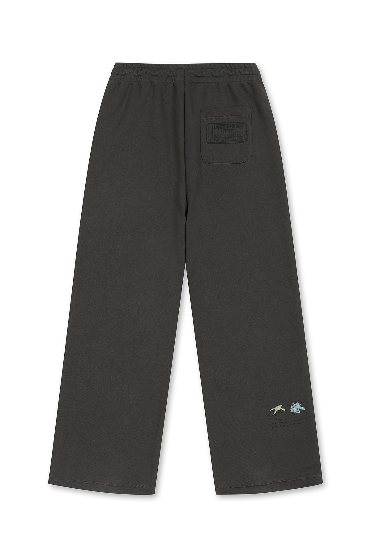 matinkim GRAFFITI ARTWORK SWEATPANTS IN CHARCOAL