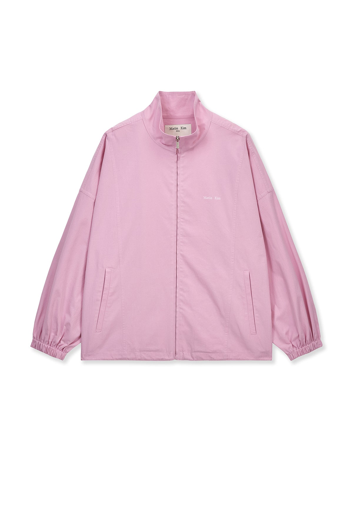 matinkim BACK LOGO HIGH NECK JUMPER IN PINK