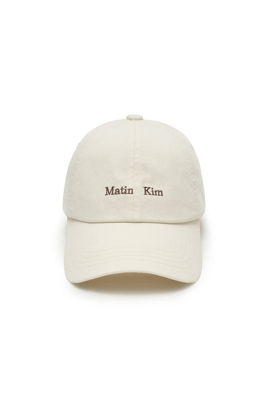 matinkim MATIN MINI CLASSIC LOGO BALL CAP IN CREAM