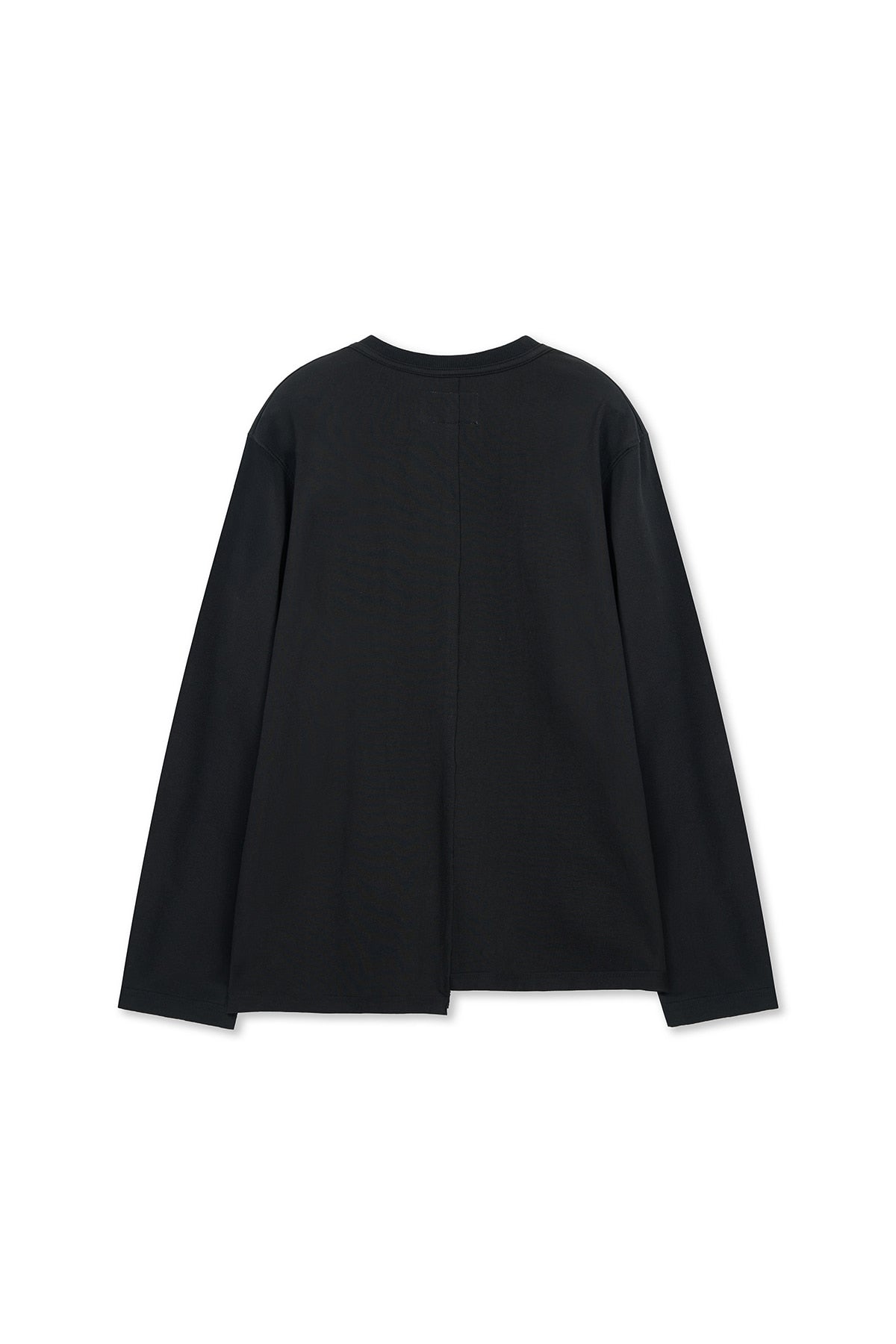 matinkim ASYMMETRIC LOGO TOP IN BLACK
