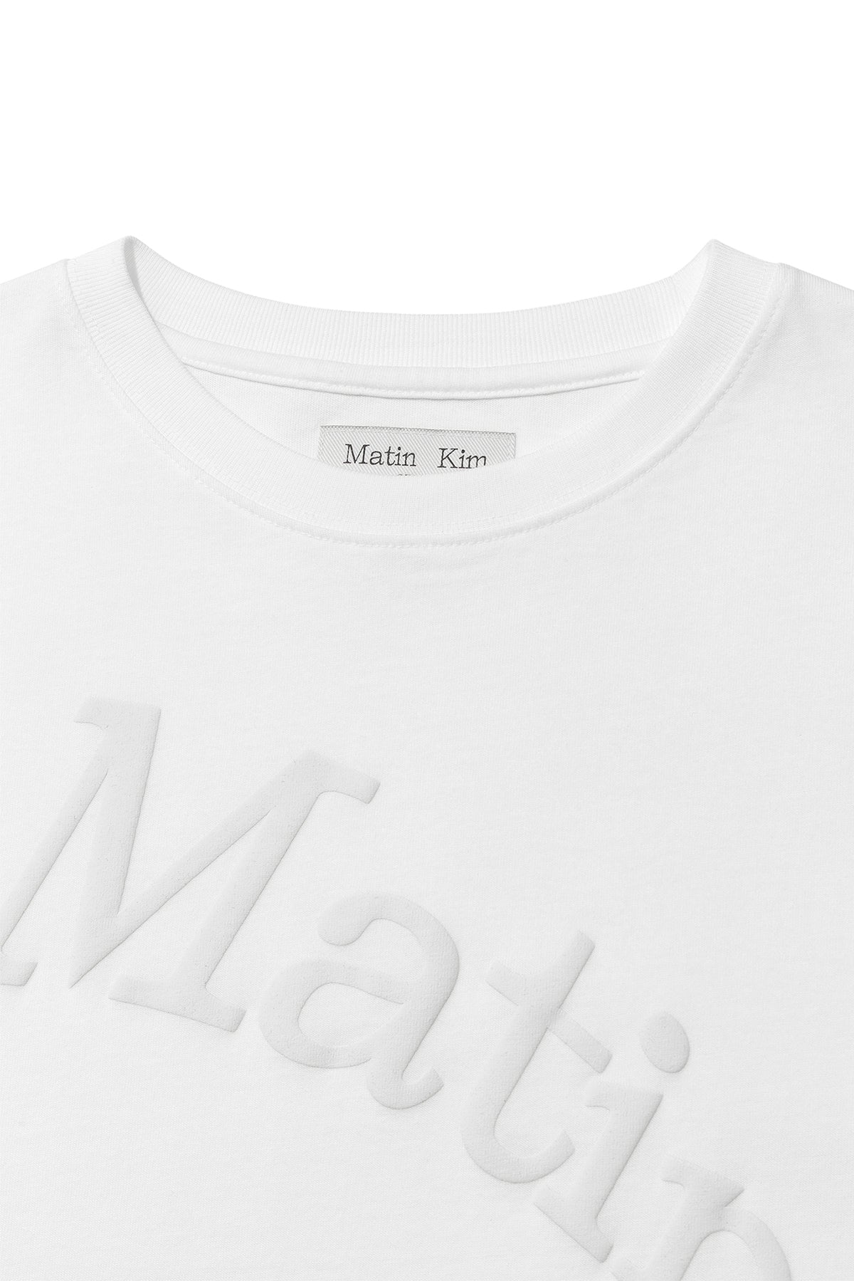 matinkim MATIN WAVE PRINTING LOGO TOP IN WHITE