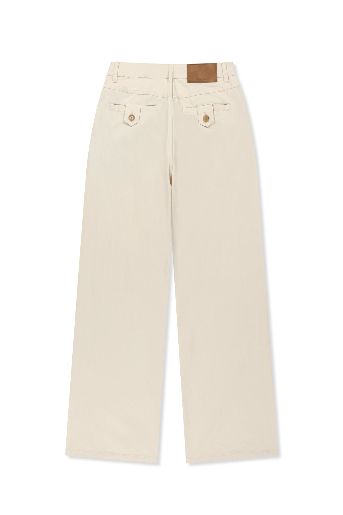 matinkim STUD POINT COLOR DENIM PANTS IN CREAM