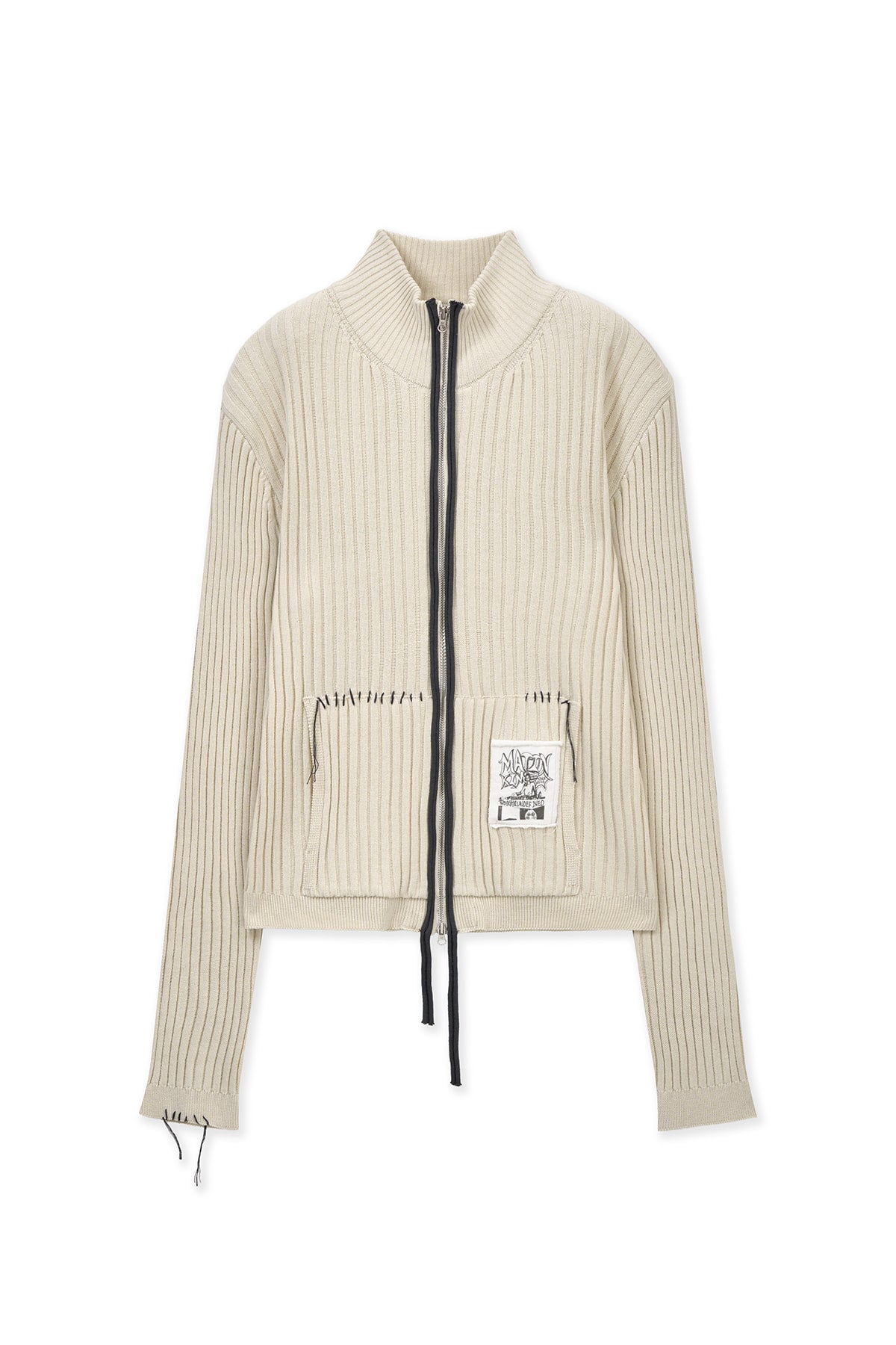 matinkim HANDCRAFT SLIM FIT CARDIGAN IN LIGHT BEIGE