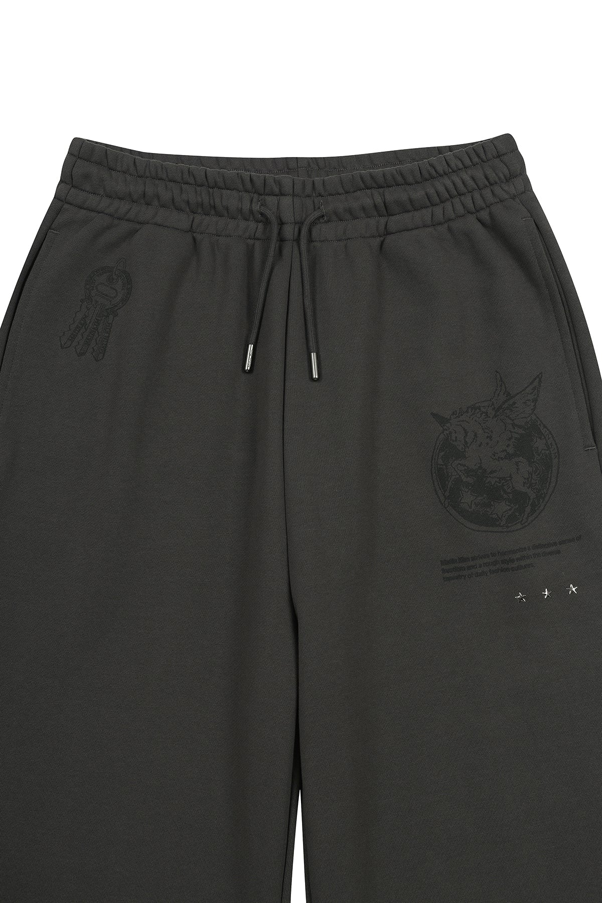 matinkim GRAFFITI ARTWORK SWEATPANTS IN CHARCOAL