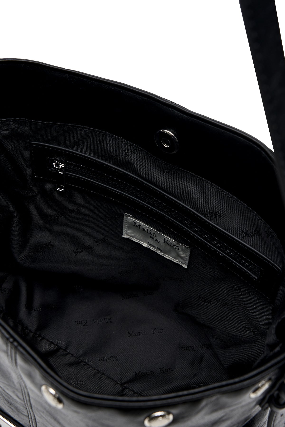 matinkim MATIN STUD POINT SMALL SHOULDER BAG IN BLACK