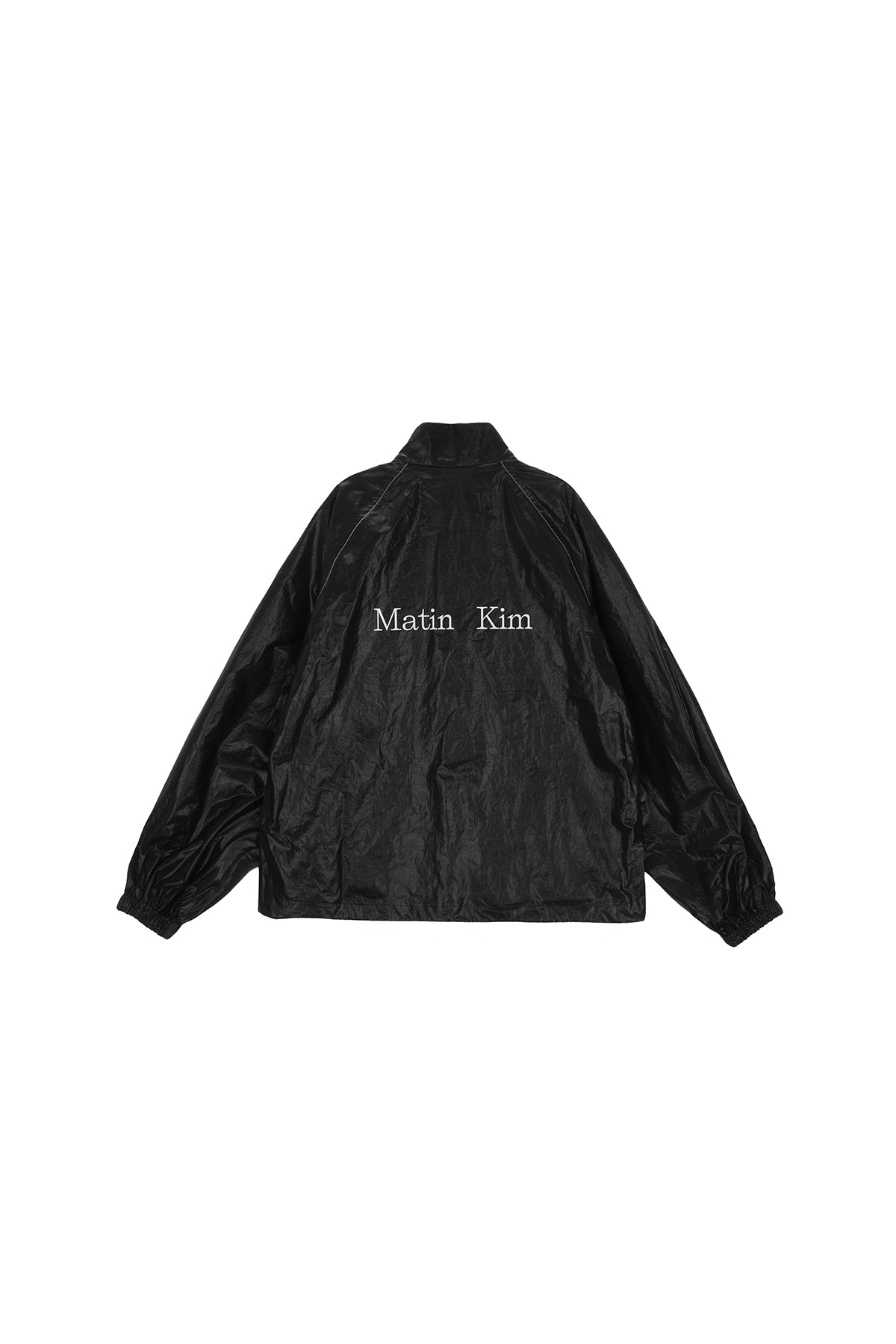 matinkim MATIN KIM LOGO COATING JUMPER IN BLACK