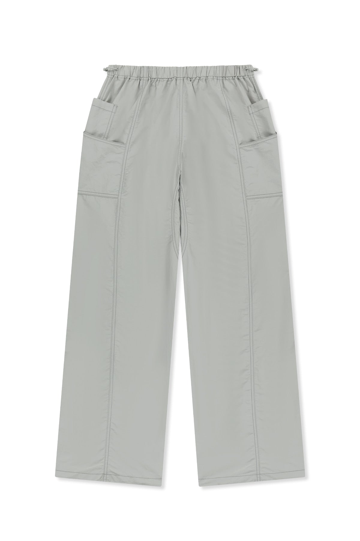 matinkim MULTI PANEL PARACHUTE PANTS IN LIGHT GREY