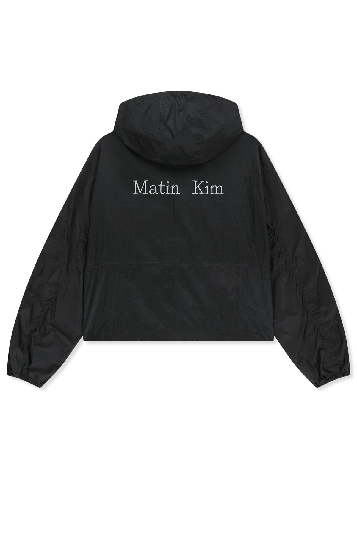 matinkim BACK LOGO HOODY WINDBREAKER FOR WOMEN IN DARK BROWN