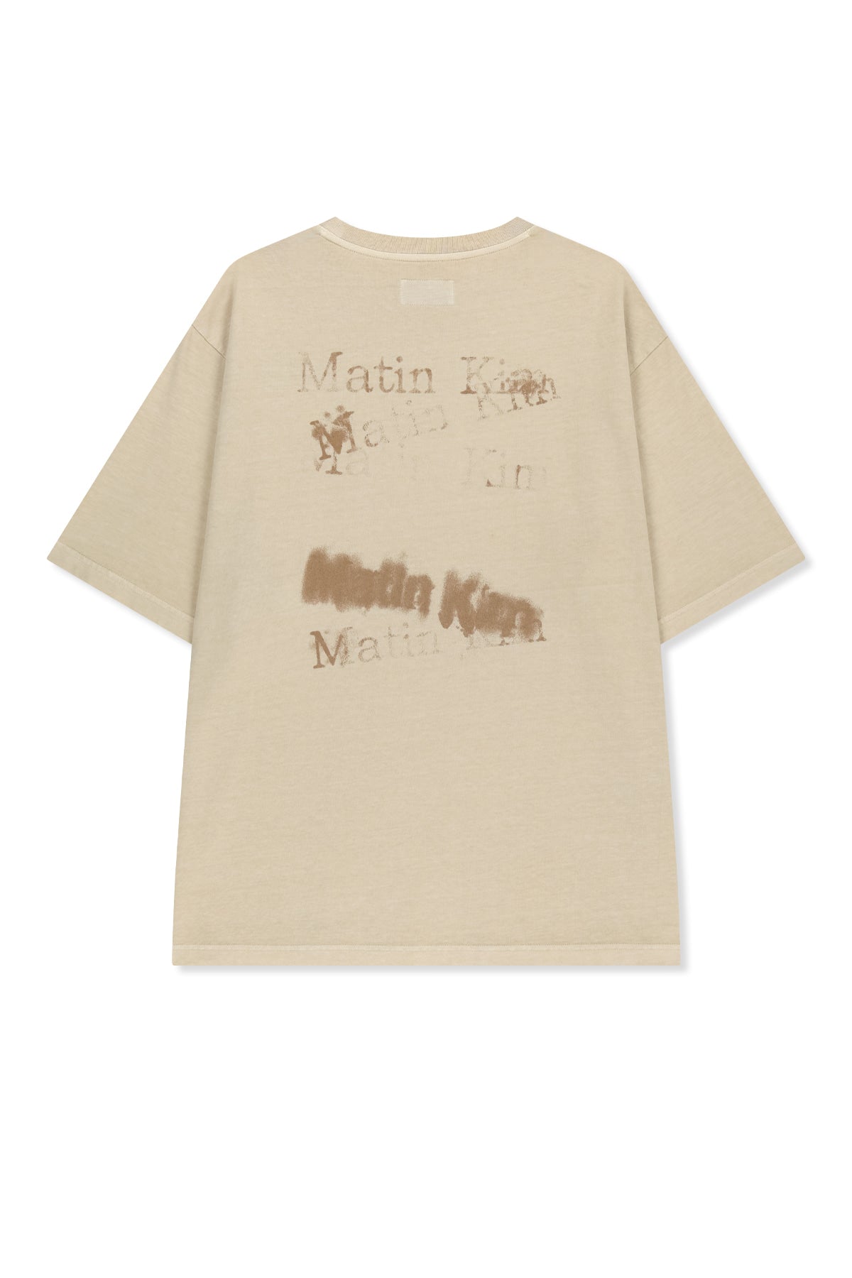matinkim PIGMENT GRAFFITI LOGO TOP IN BEIGE