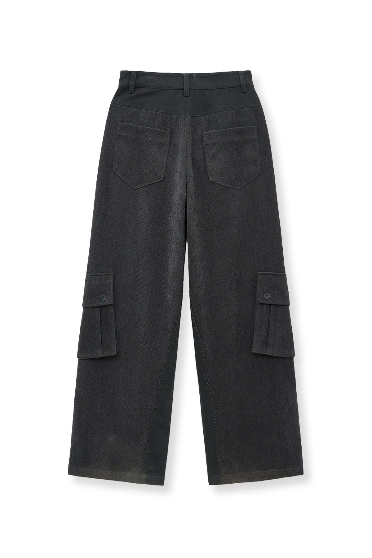 matinkim BIG POCKET TWO TONE WIDE PANTS IN CHARCOAL
