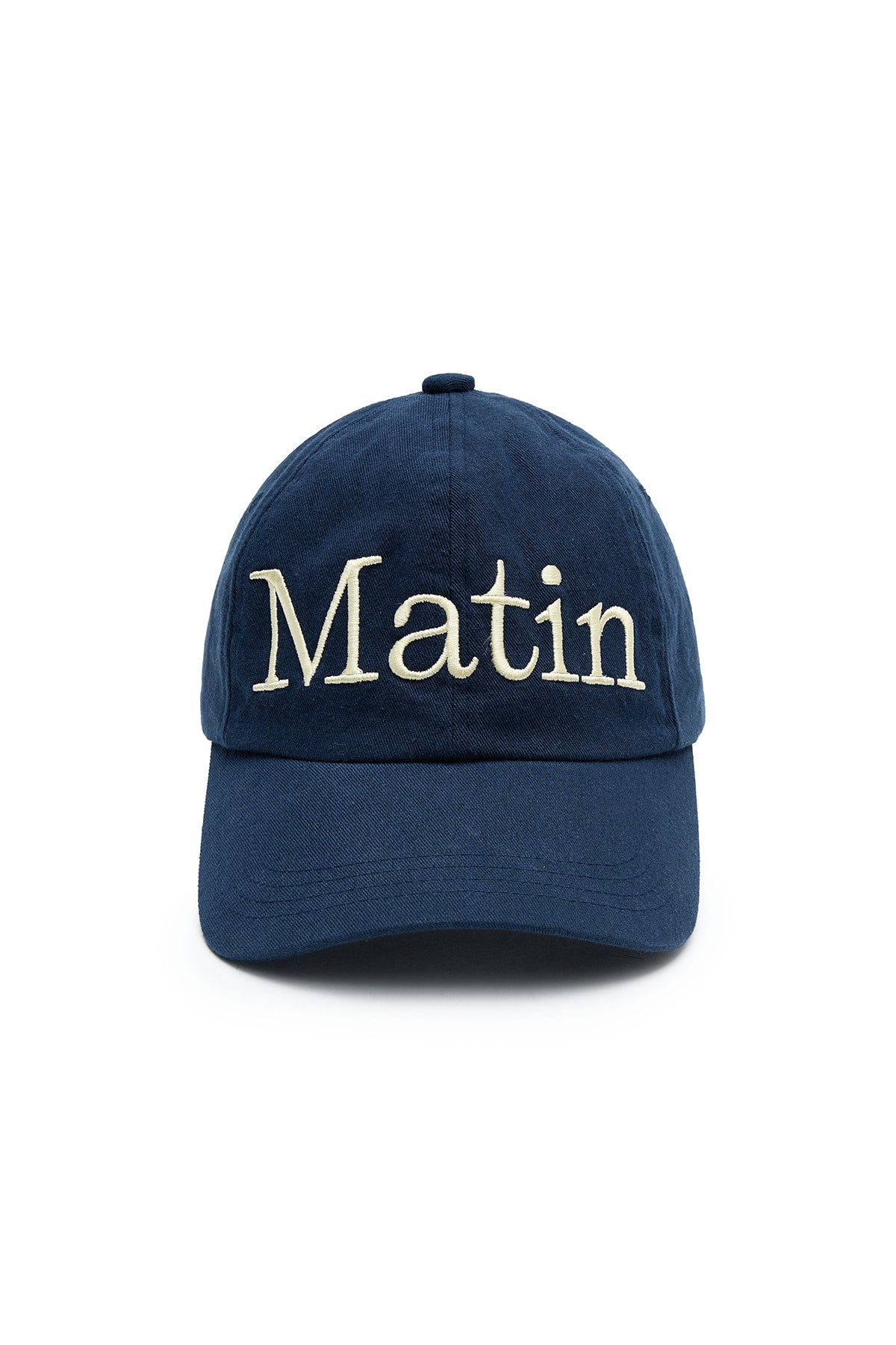 matinkim MATIN LOGO STITCH BALL CAP IN NAVY