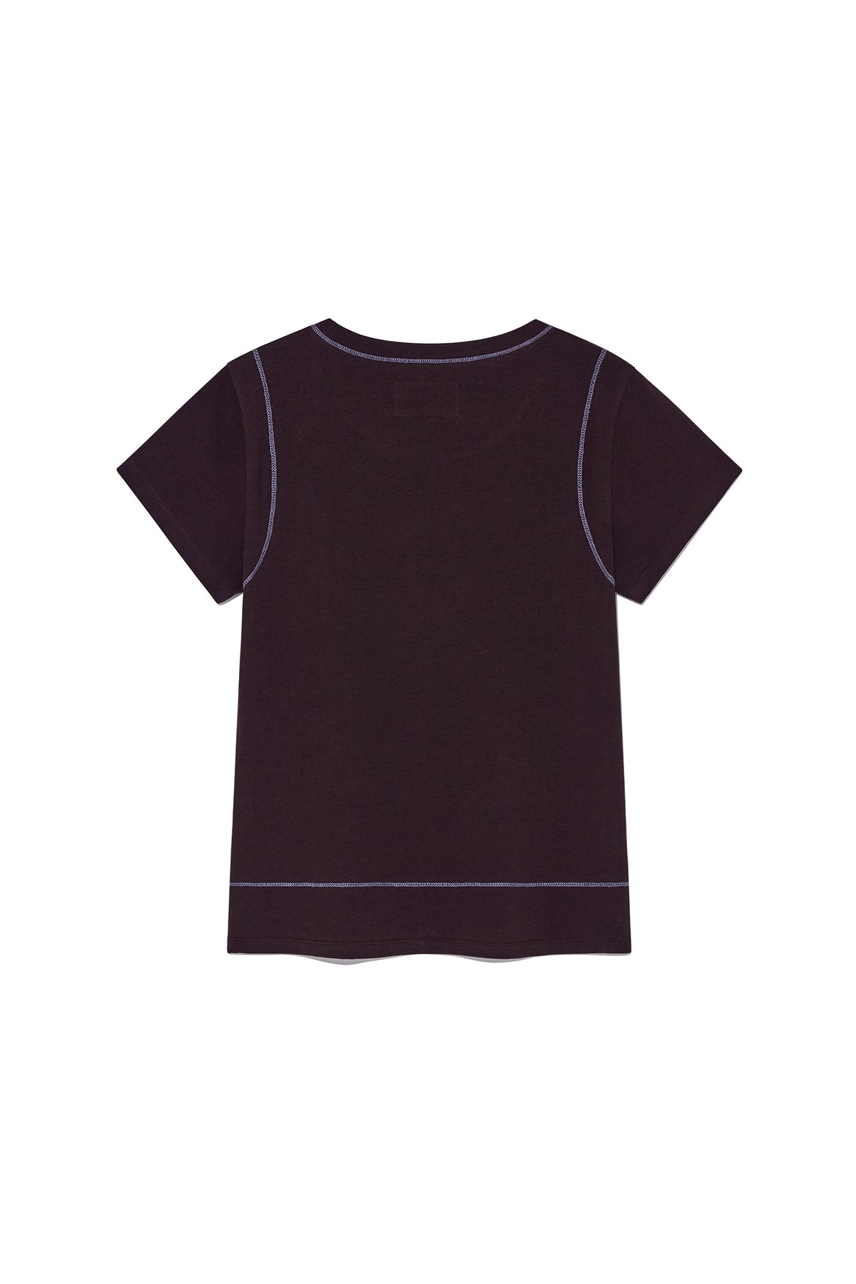 matinkim STITCH POINT SMALL LOGO TOP IN BROWN