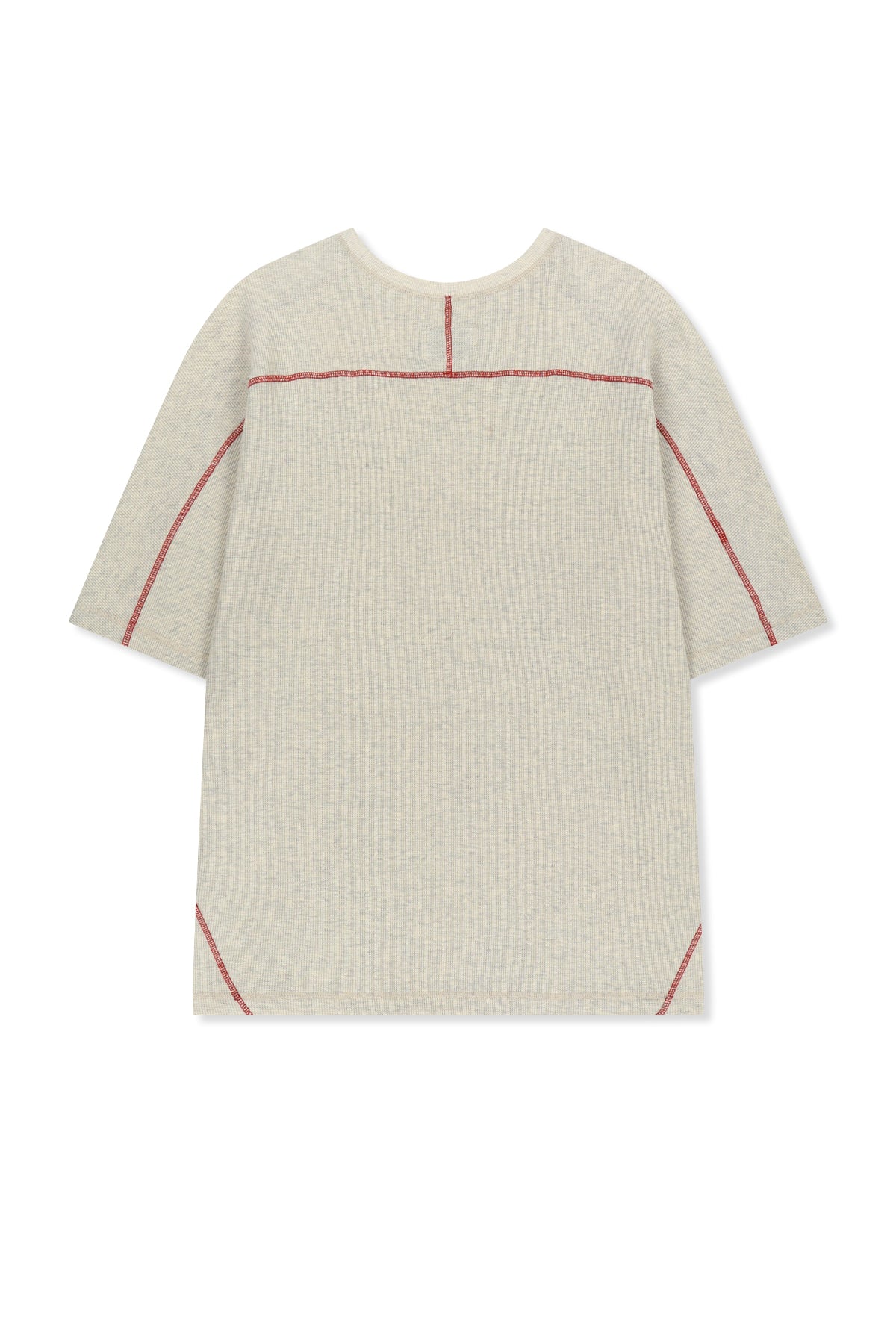 matinkim MATIN KIM LOGO WAFFLE TOP FOR MEN IN LIGHT BEIGE