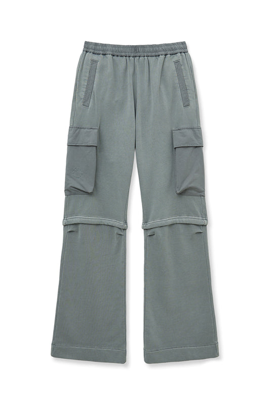 matinkim PIGMENT DYED CARGO PANTS FOR WOMEN IN LIGHT GREY