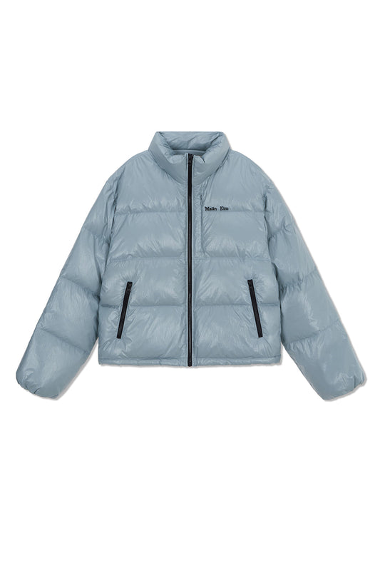 matinkim SMALL LOGO VOLUME DOWN JUMPER FOR WOMEN IN LIGHT GREY