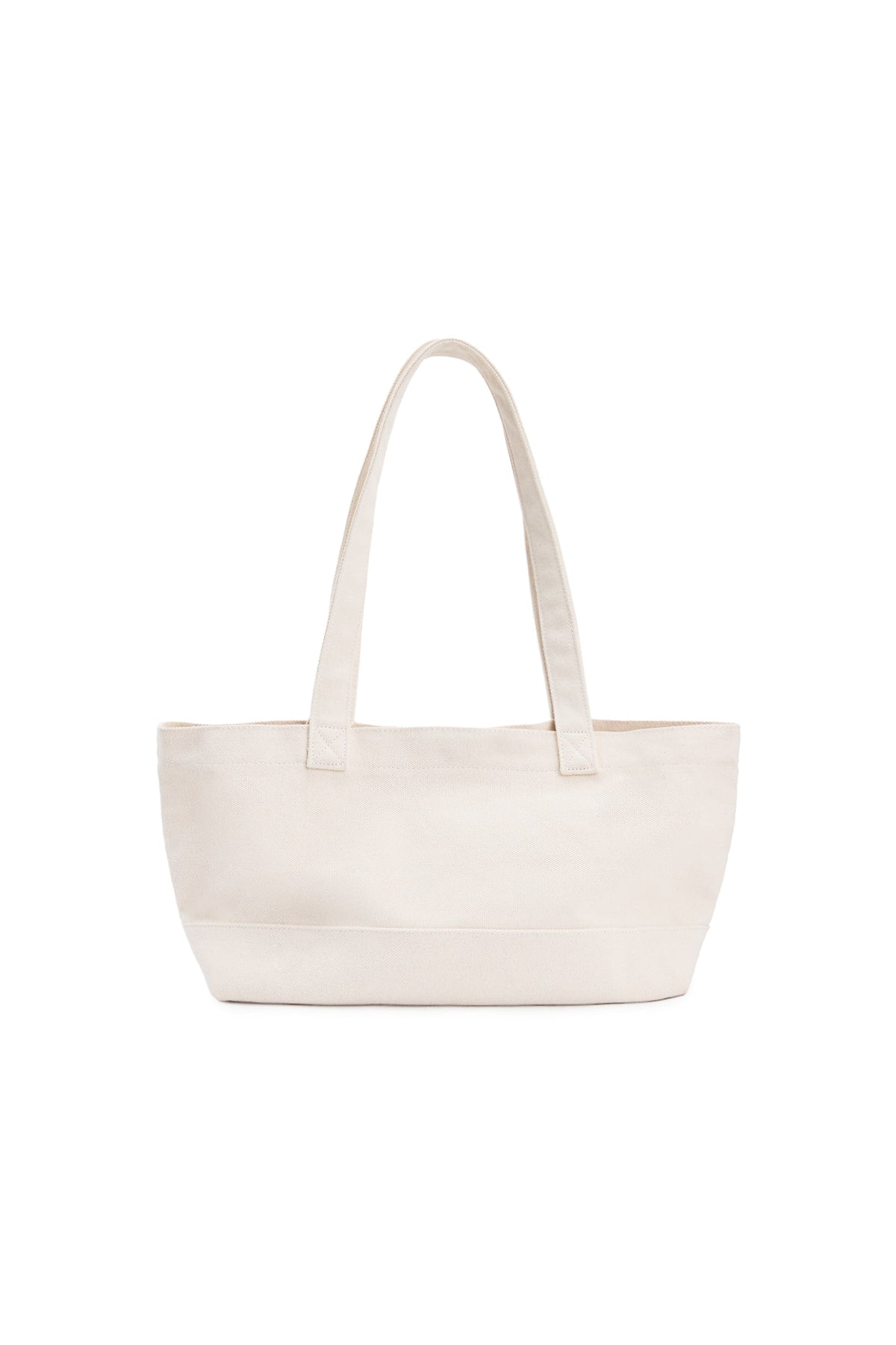 matinkim MATIN LOGO CANVAS WIDE SHOULDER BAG IN IVORY